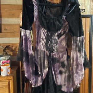 Gothic Black and Purple Dress